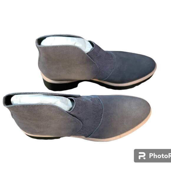 All Black Womens Nu Banded Gray Ankle Boots Shoes 36.5 Medium - Picture 6 of 14